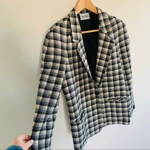Vintage Diane Von Furstenberg Plaid Jacket